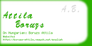 attila boruzs business card